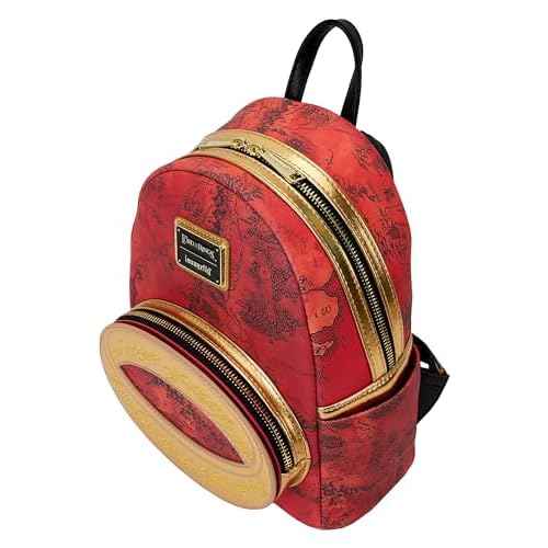 Loungefly WB Lord of The Rings The One Ring Mini Backpack | Red Map of Middle Earth Adult Fashion Bag Standard