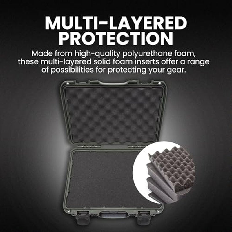NANUK 910 Hard Case with Foam Single Sporting Gear, IP67 Waterproof Hard Storage, Made in North America Short Case with foam? (14.3¡¯¡¯ x 11.1¡¯¡¯ x 4.7¡¯¡¯)