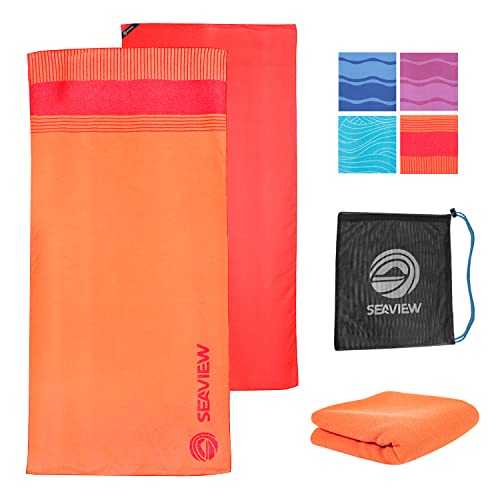 Seaview 180 Akumal Oversized Microfiber Beach Towel, Quick Dry Towel-Travel Towel-Camping Towel Super Absorbent-75% Recycled