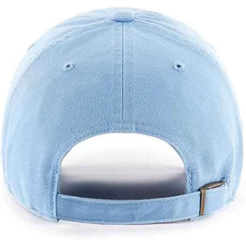 47 Los Angeles Dodger Columbia Blue Alternate Primary Logo Clean Up Adjustable Strap Hat Cap, Adult One Size Fits All, Orange
