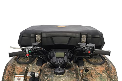 Black Boar ATV Front Storage Box - Features Durable Polyethylene Design w/Stainless Steel Lockable Latches - Includes Mounting Hardware - Easily Attaches to Front Tubular Racks (66011)