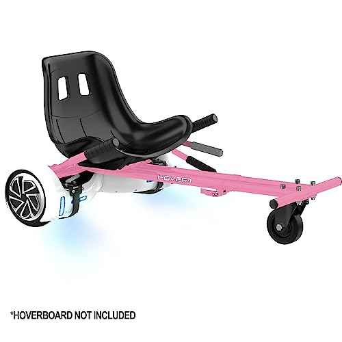 Hover-1 Buggy Hoverboard Attachment - Compatible with Most 6.5" & 8" Electric Hoverboards, Hand-Operated Rear Wheel Control, Adjustable Frame & Straps, Easy Assembly & Install Hoverboard Go Kart