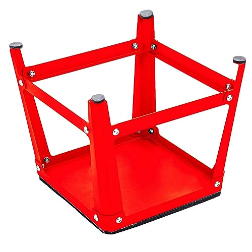 GUDESEN Plyometric Boxes 12 Inch Steel Plyo Box Fitness Exercise Jump Box for Home Gym Plyometric Jumping Exercises/Red