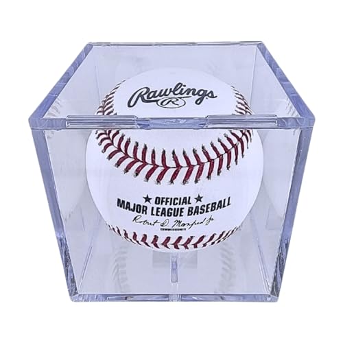 UV Protected Baseball Display Case | Acrylic Baseball Cube Clear Storage Case with UV Protection (1 UV Baseball Cube)