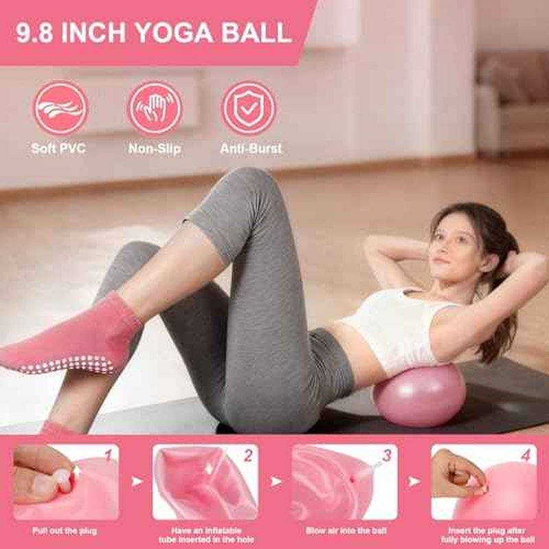 Home Pilates Kit for Women - 14 Pcs Pilates Equipment Set with Pilates Ring and Ball, 5 Resistance Bands Etc Accessories for Beginners Home Workouts - Includes Workout Guide
