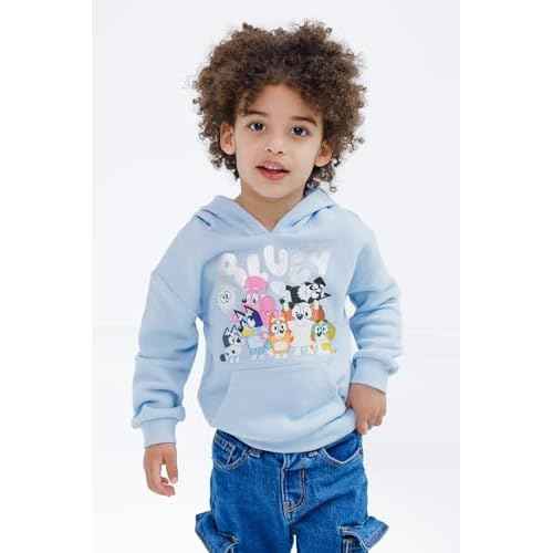 Bluey Girls Fleece Hoodie Toddler to Big Kid Sizes (2T - 14-16)