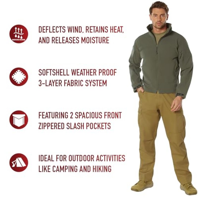 Rothco Covert Ops Lt Weight Soft Shell Jacket