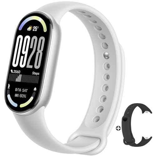 XIAOMI Mi Smart Band 10 (2025) - 1.72" AMOLED Display | 21 Days Battery Life | Touchscreen, Multi-Sport Tracker, Activity Tracker, Heart Rate Monitor | BT5.4 - Glacier Silver