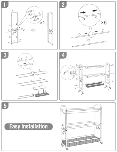 StorageWorks Sports Equipment Organizer with Hooks, Ball Rack Organizer with Wheels, 3-Shelf Ball Rack for Basketball, Football, Volleyball, Medium