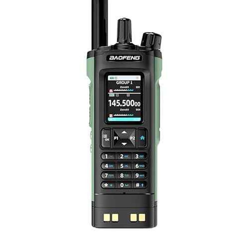 BAOFENG DM32 10W Digital Mobile Radio DM-32UV Long Range Dual Mode U/V Dual Band AM FM Dual Time Tri-Power Slot GPS APRS Two Way Radio with 771 Antenna for Outdoor Hiking Hunting Survival Gear DM-32