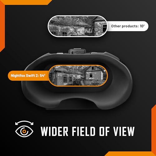 Nightfox Swift 2 Night Vision Goggles | Head Mounted | 1x Magnification | 1080P HD | USB Rechargeable | Digital Infrared Night Vision Binoculars | NVG