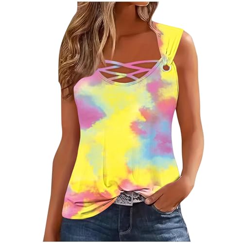 Gcvizuso My Order History Womens Tank Tops Summer Casual Printing Tee Vacation Dressy Fashion Tshirt 2024 Sleeveless Loose Fit Blouse Dressy Tops for Women