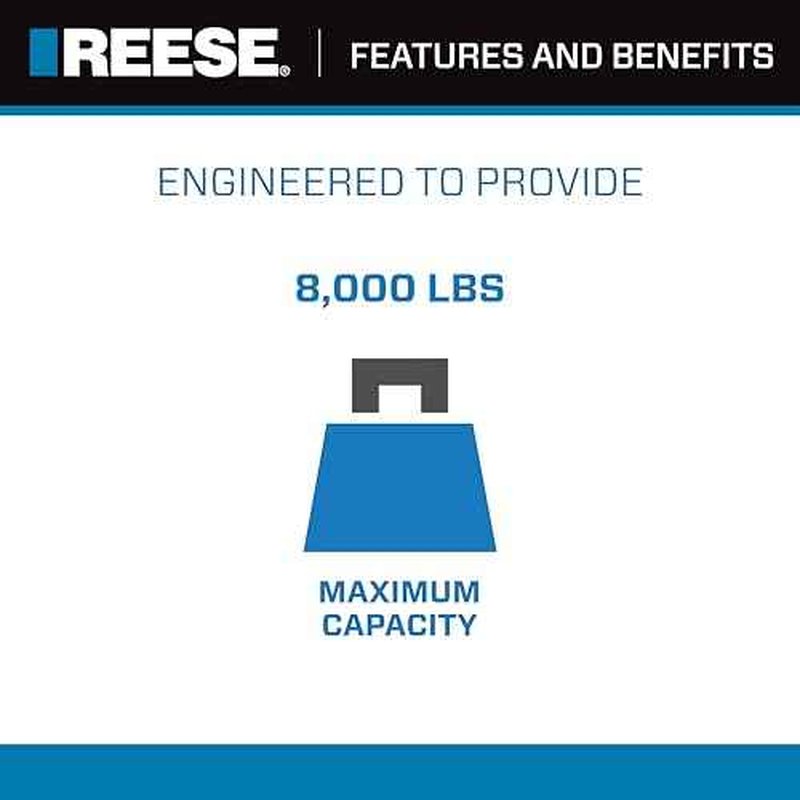 Reese 1400800383 Square Trailer Jack, No Mount, 8,000 lbs. Support Capacity, Topwind, Weld-On, 15 Inch Travel