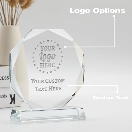 ZALHIN Personalized Crystal Trophy Award - Award for Employees- Plaques Personalized Engraved- Coworker Gift,Employee Appreciation Gift,Retirement Goodbye Farewell Gift