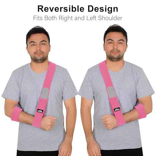 supregear Arm Sling, Adjustable Arm Support Strap, Lightweight Shoulder Immobilizer for Injured Elbow, Broken Collarbone, Torn Rotator Cuff, Dislocation or AC Separation, Left Right, Men Women