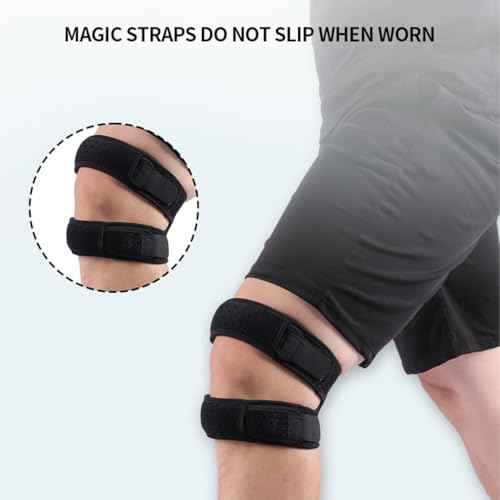 Patella Knee Brace for Women and Men, 2 Pack Patellar Tendon Support Strap for Pain Relief, Arthritis, Tendonitis, Running, Basketball, Tennis, Gym