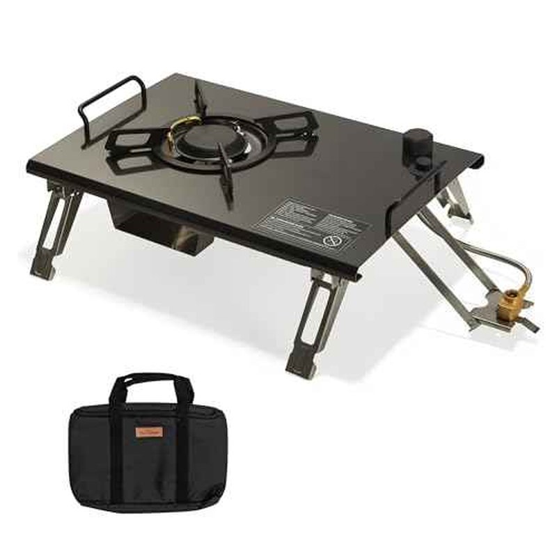 Naturehike Camping Gas Stove for IGT Table, Folding Isobutane Stove with Carry Bag, Portable Camp Stove for Outdoor Car Camping Cooking Tailgating