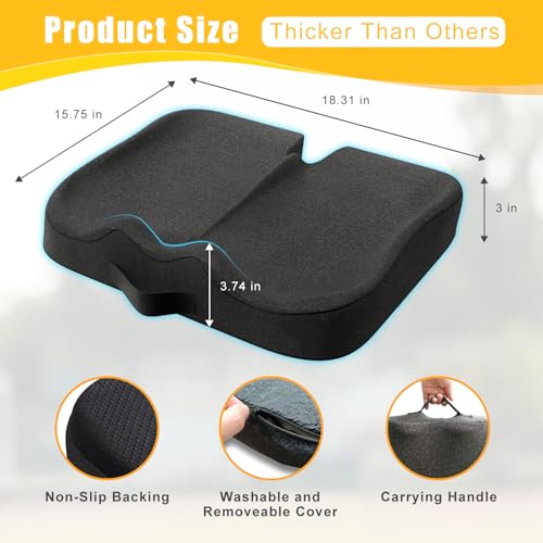 Chicvault 2-Pack Extra Thick 50D High-Density Stadium Seat Cushions for Bleachers & Travel
