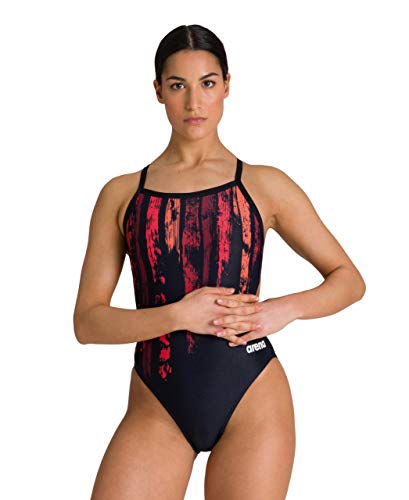 ARENA Women's Standard Spider Challenge Back One Piece Swimsuit, Red, 24