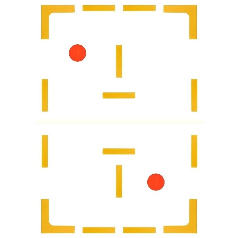 Eco Walker Court Line Marker Set Create Your Own Mini Pickleball Tennis Court (Yellow Court Marker)