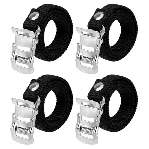 4 PCS Bike Pedal Straps Universal Replacement Foot Pedal Straps for Bicycles or Exercise Bike Spin