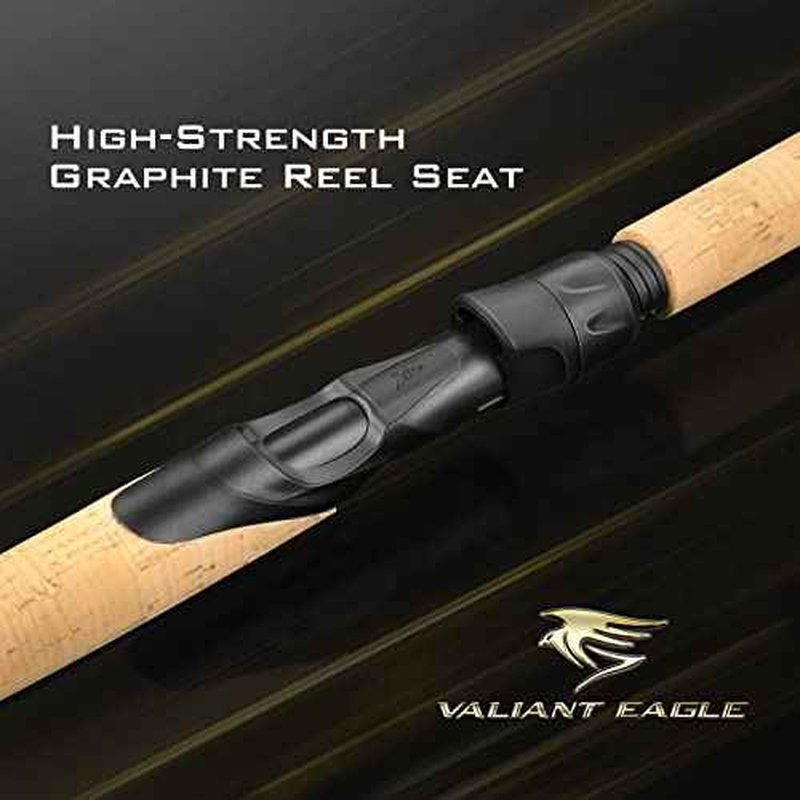 KastKing Valiant Eagle Passage Travel Fishing Rods, 4 & 6 Pc Pack Rods, Spinning, Casting and Fly Models, IM6 Graphite Blank, Ti Oxide LTS Ring Guides, Beautiful Cork Handles