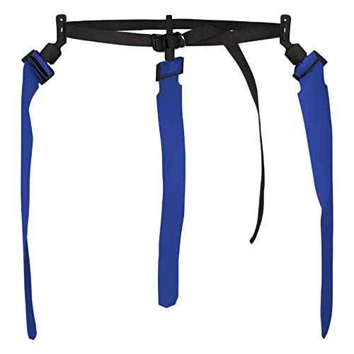 CHAMPRO Quick-Down Pop Football Flag Belt with 3 Royal Blue Flags