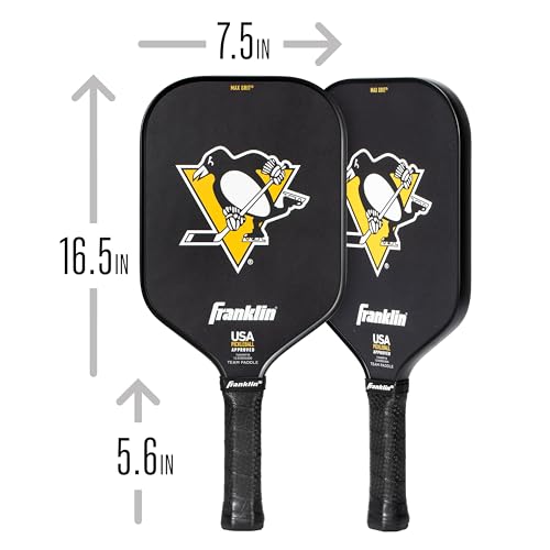 Franklin Sports NHL Team Pickleball Paddles - Official NHL Hockey Team Logo Pickleball Paddles - Signature Series 13MM Pickleball Paddle with MaxGrit - USA Pickleball (USAPA) Approved