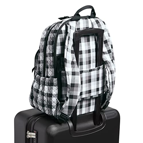 Vera Bradley Women's Cotton Campus Backpack, Kingbird Plaid, One Size