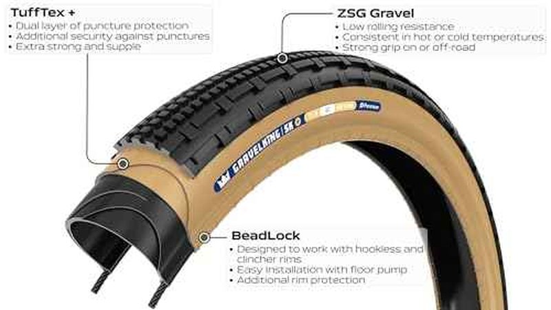 Panaracer Gravelking Sk+ Tubeless Tire Black, 700X45