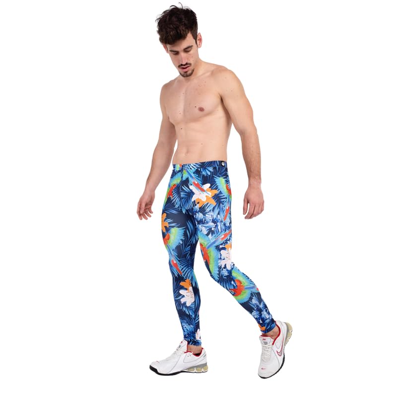 Kapow Meggings The Original Men's Leggings (Hawaii Blue, X-Large)