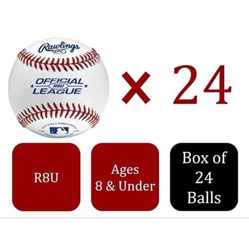 Rawlings | Official League Recreational Use Practice Baseballs | Youth/8U | R8U | Bucket | 24 Count