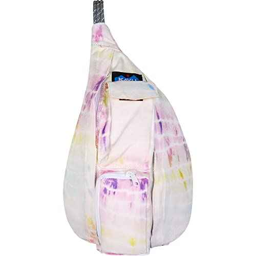 KAVU Mini Rope Sling Pack with Adjustable Rope Shoulder Strap - Rainbow Dye