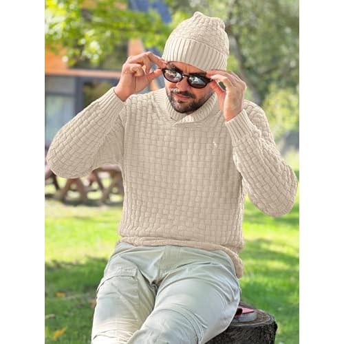 Zaitun Beanie Hats for Men and Women Winter Warm Waffle Knit Cap Comfort Thick Daily Rib Cap