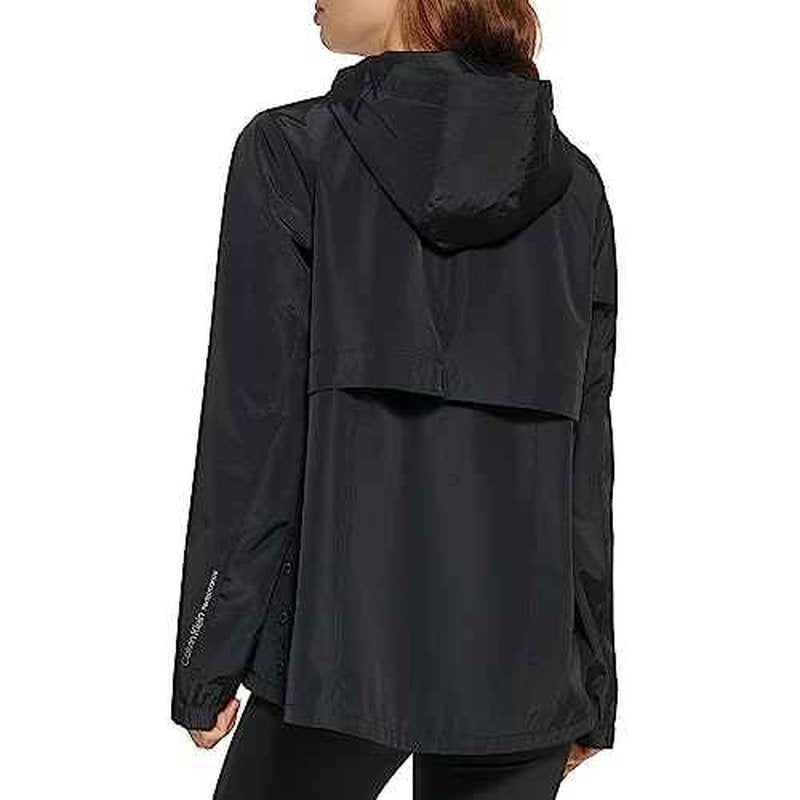 Calvin Klein Performance Women's Hooded Windbreaker, Black, Small
