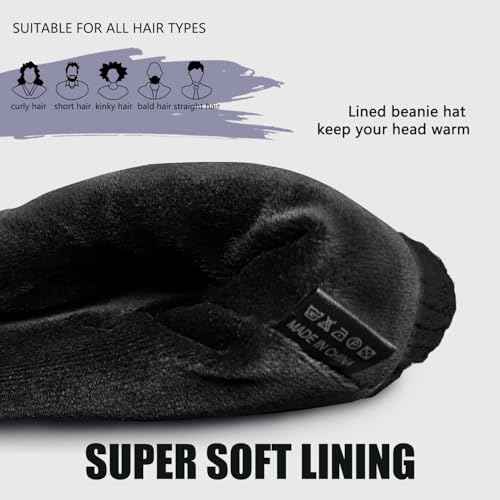 Winter Beanie for Men Women Soft Fleece Lined Warm Knit Hat Ski Stocking Hat Thermal Thick Caps Unisex