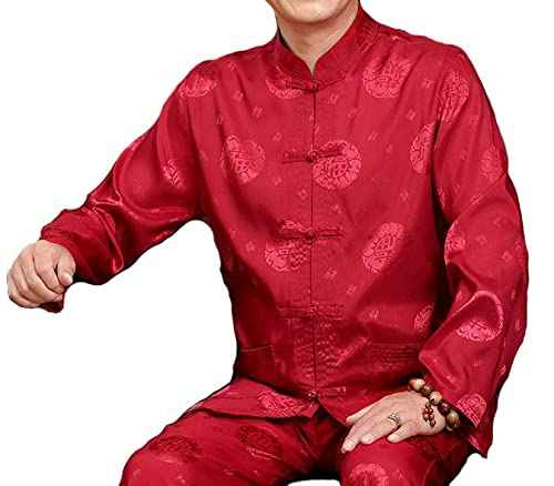 Kung Fu Uniform Mens Chinese Tang Hanfu Martial Arts Clothes Shirt Traditional Uniform Tops Bottoms
