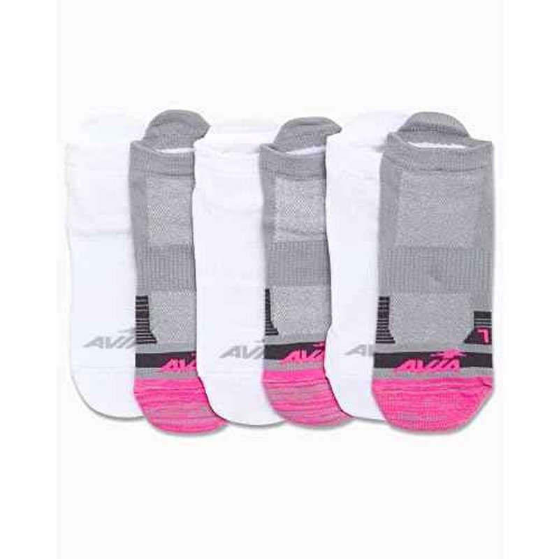 Avia Womens Low Cut Socks - 6 Pack Cushioned Performance Stretch Moisture Wicking Athletic No Show Socks for Women (4-12)