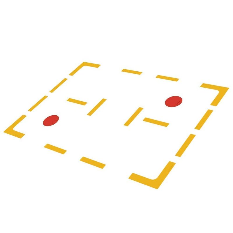 Eco Walker Court Line Marker Set Create Your Own Mini Pickleball Tennis Court (Yellow Court Marker)