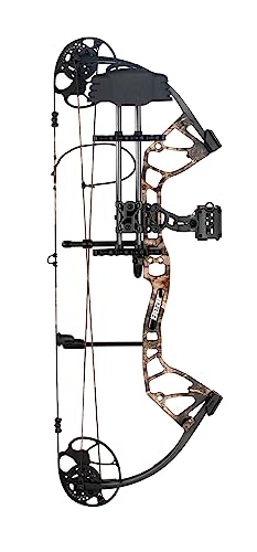 Bear Archery Royale Ready to Hunt Compound Bow Package for Adults and Youth, Left Hand, Mossy Oak Break Up Country DNA