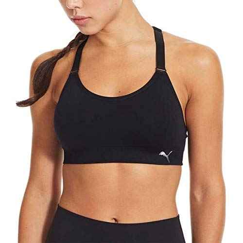 PUMA Women Sports Bra, 3-Pack (Black/White/Grey, Small)