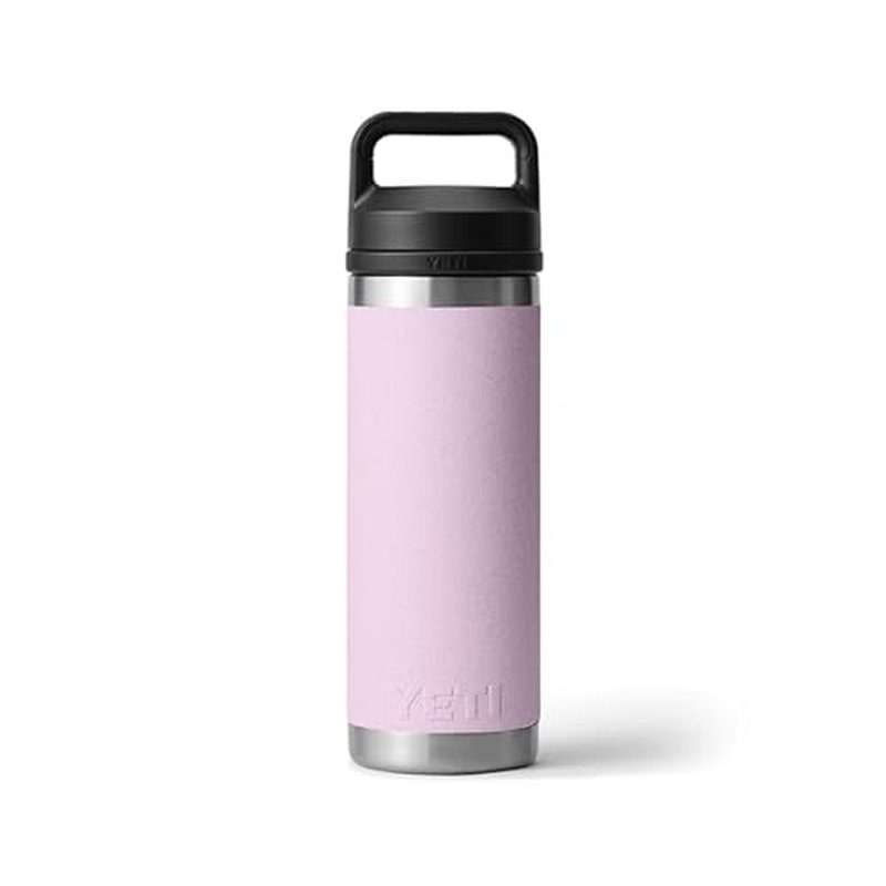 YETI Rambler Bottle Chug, Vaccum Insulated Stainless Steel Bottle with Leakproof Chug Cap, Cherry Blossom, 18 oz (532 ml)