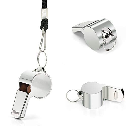 Fya Whistle, Stainless Steel Super Loud Sports Whistle with Lanyard, Perfect for Referees, Coaches, Polices, Outdoor Sports, Emergency