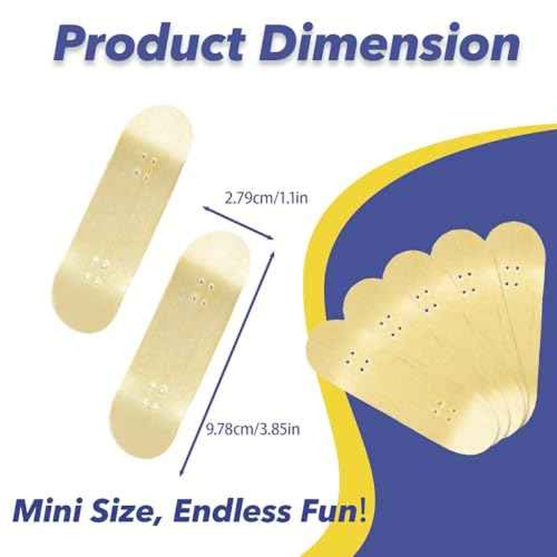Mtuiweo DIY Series Wooden Finger Skateboard, 5 PCS Blank Teak Fingerboards Design Your Style, 30mm x 100mm Handmade Wooden Fingerboard Decks