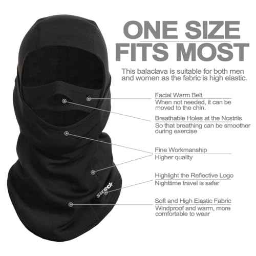 Balaclava Ski Mask, Fleece Thermal Winter Face Mask for Men Women, Cold Weather Gear for Skiing Motorcycle Hunting