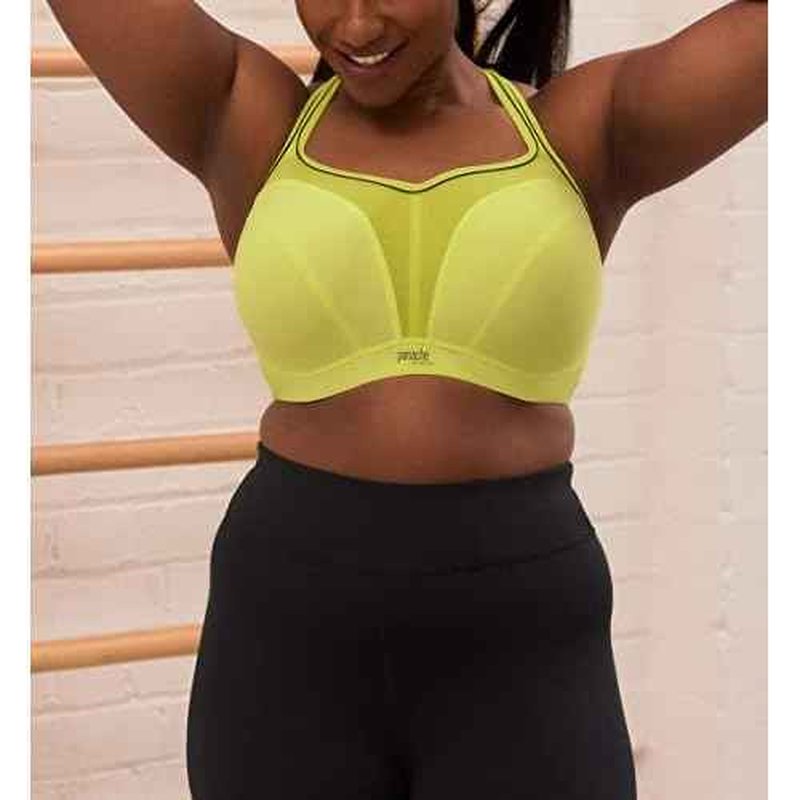 Panache Women's High Impact Underwire Sports Bra, Lime Zest, 34HH