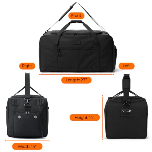 Fitdom 86L Baseball Softball Equipment Duffle Bag with 2 Bat Sleeves