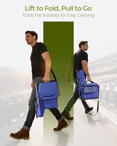 Relispo Heavy Duty Stadium Seat with Back Support, 500 lbs Capacity, Model 1