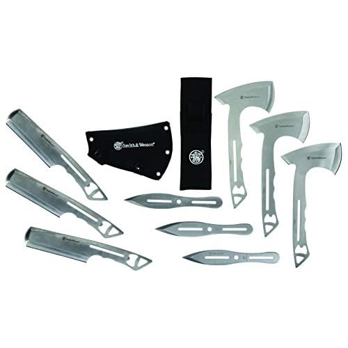 Smith & Wesson Bullseye Throwing Products with Full Tang Stainless Steel Design and Protective Nylon Sheaths for Recreation and Competition