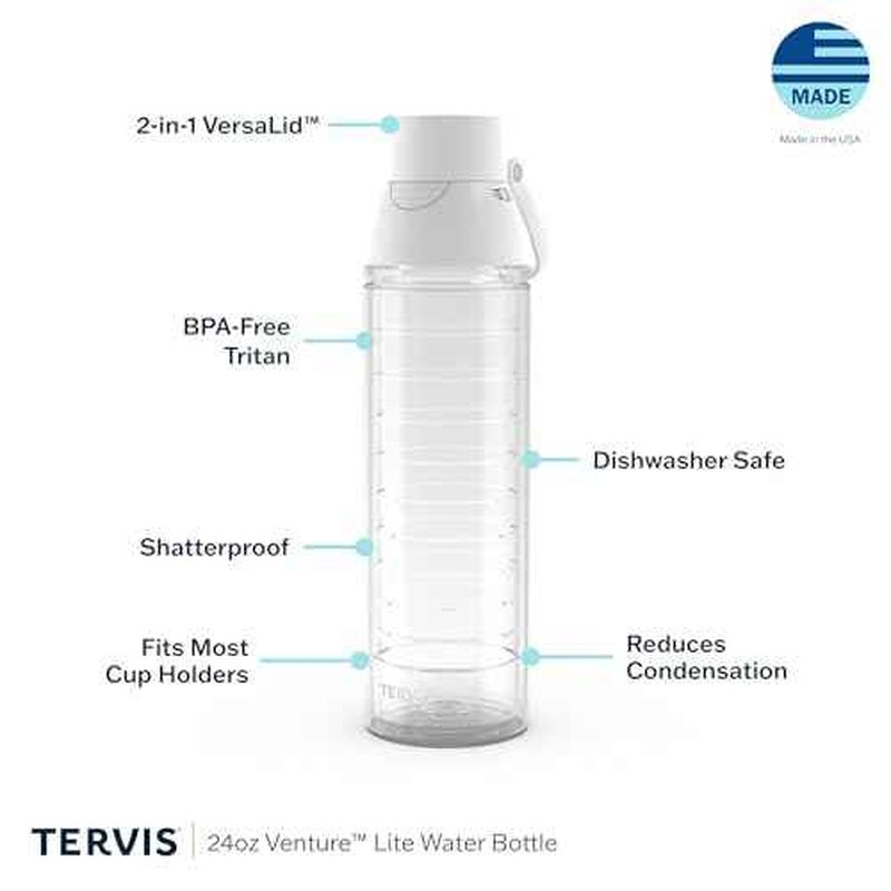 Tervis Venture Lite A&M Aggies - All Over Made in USA Double Walled Insulated Tumbler Travel Cup Keeps Drinks Cold & Hot, 24oz Water Bottle, Classic